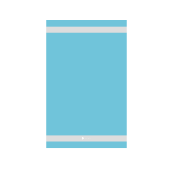 Strandtörölköző, Turquoise/White, 100X160